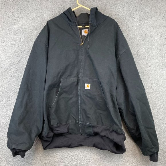 Carhartt Work Jacket Vintage Black Chore Coat Size 5XL